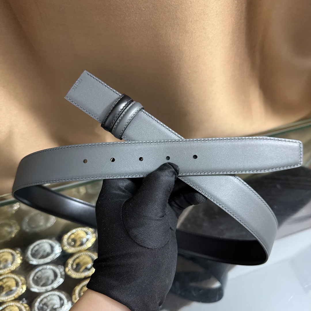 菲拉男士皮带新款无扣头不带头3.4真皮头层牛皮3.5单独平滑扣针扣
