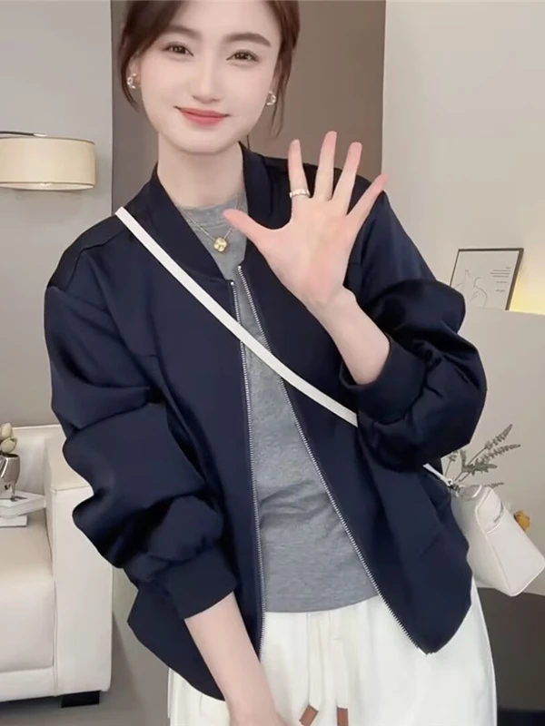 超火棒球服外套女短款2025年春季新款小个子休闲百搭爆款夹克上衣