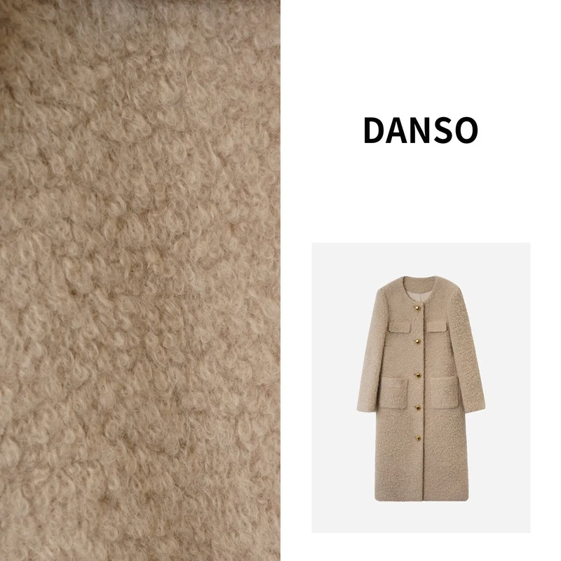 DANSO 【朝露感女主大衣】中长款2023新款小香风呢子外套 99679D