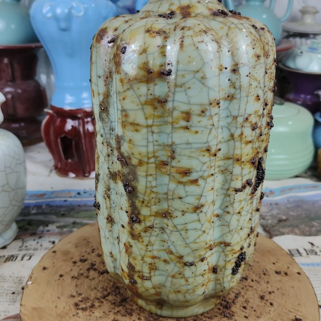 瓷片26公分大器型官窑生锈瓷