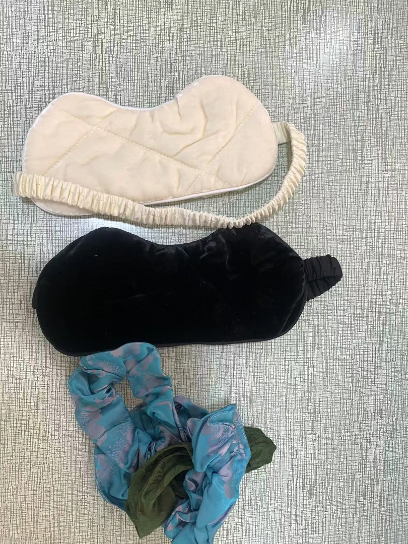 真丝超舒适眼罩发圈随机发