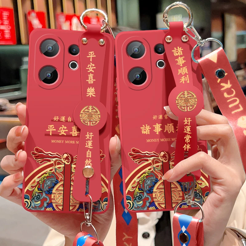 喜乐顺利适用vivos30手机壳新款s30promini腕带硅胶斜挎挂绳软壳