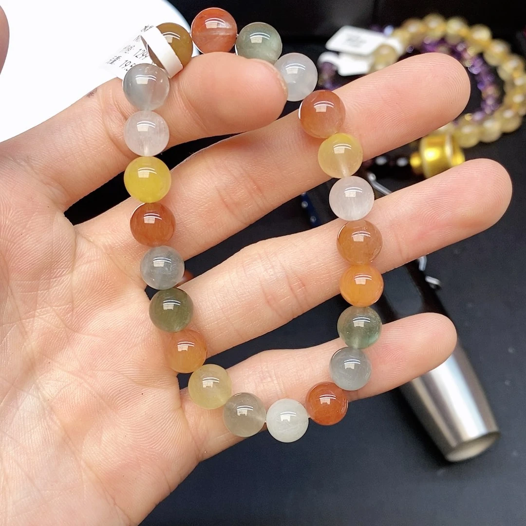 水晶手链未镶嵌20彩兔毛8mm