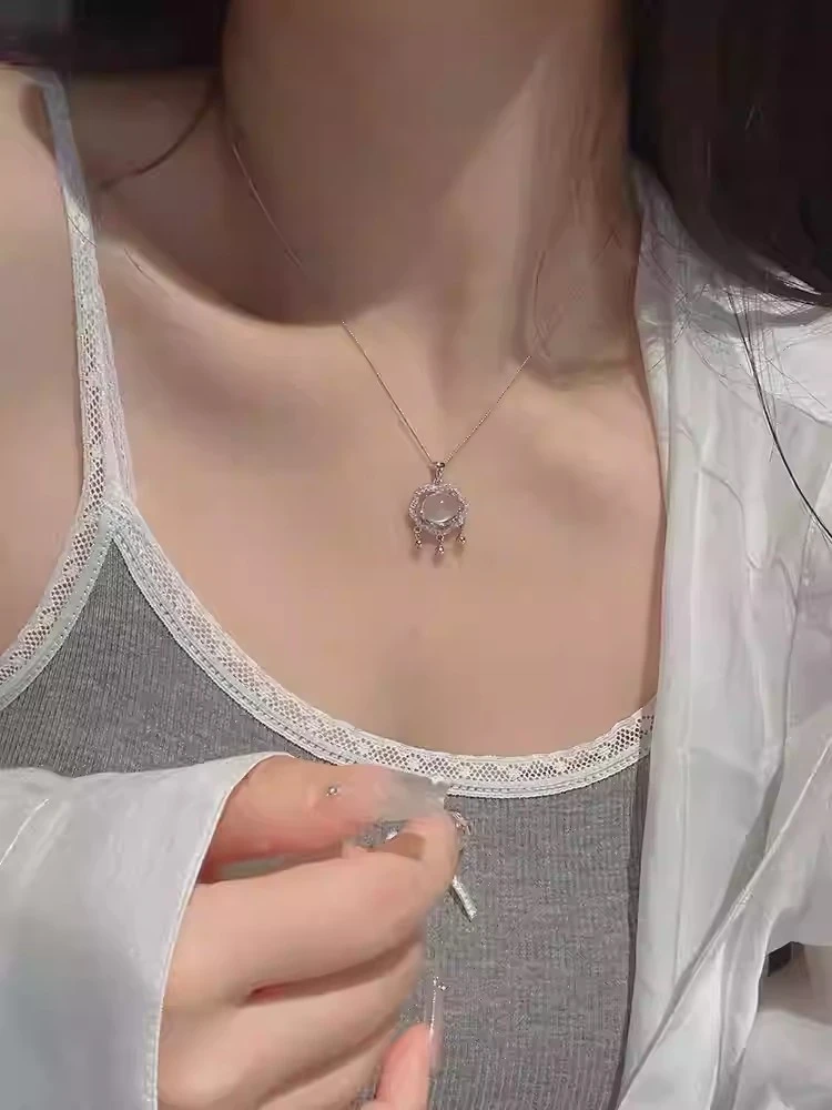 链子925银 s925银平安锁项链女生锁骨链轻奢七夕女友生日礼物