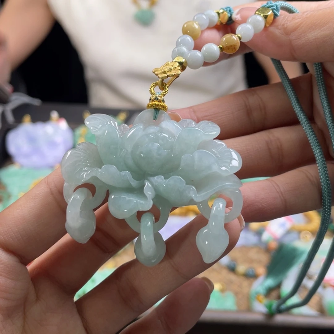翡翠未镶嵌颈饰代编织