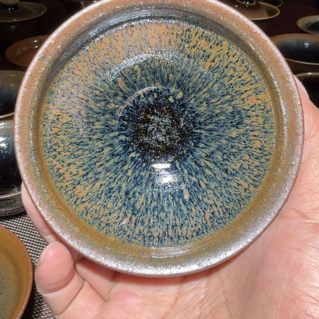 听***）桃花岛通天龙窑柴烧建盏微瑕样品