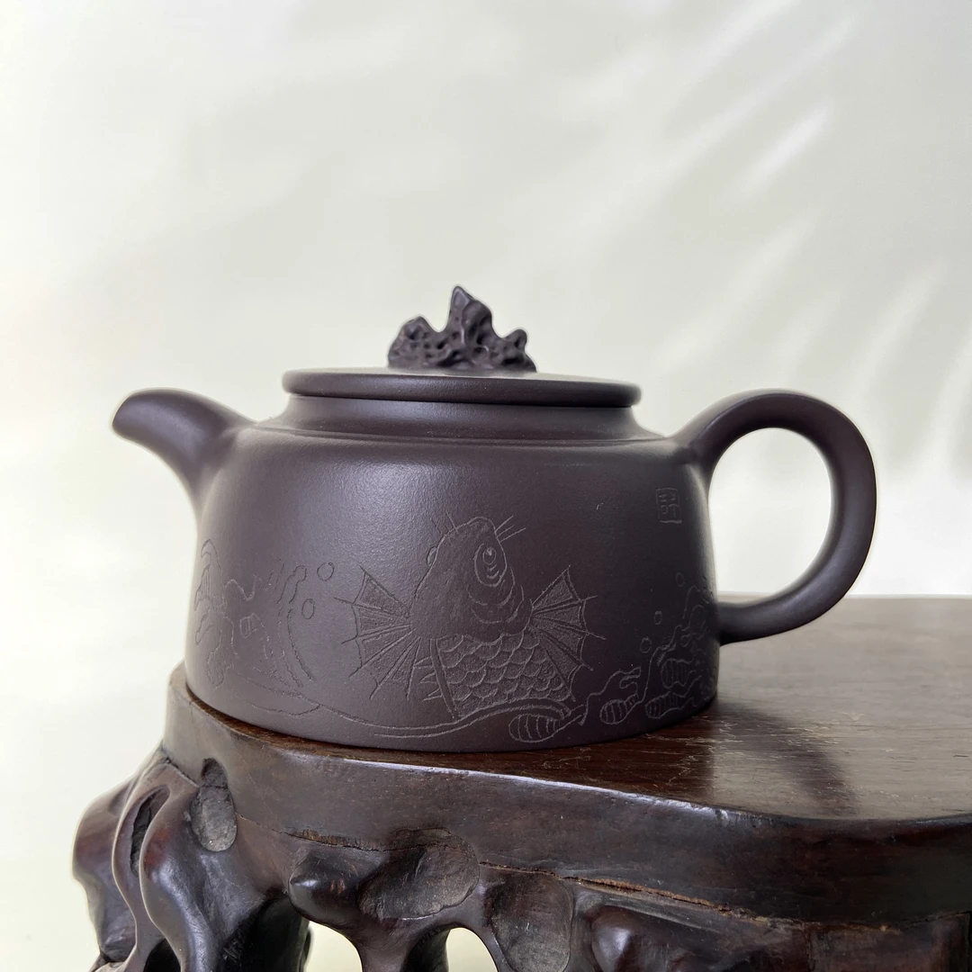 宜兴手工紫砂陶 （实力派2）220cc茶壶GS4205-10