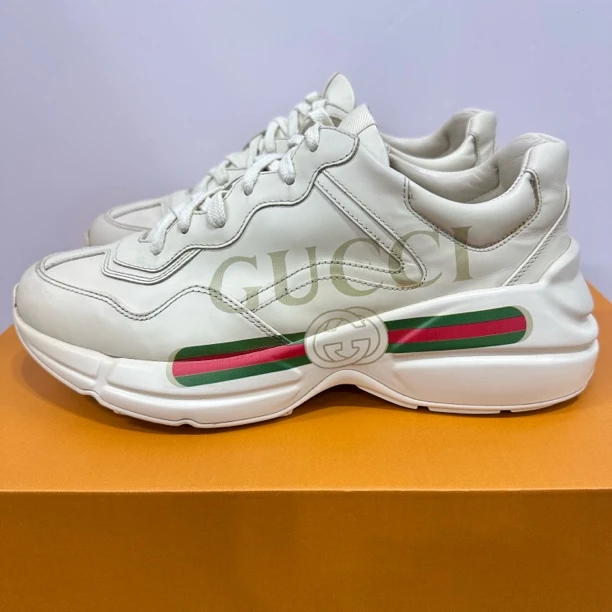 95新 GUCCI/古驰 41码 Rhyton 象牙白 老爹鞋