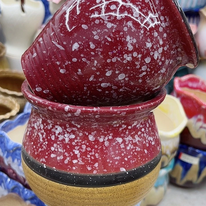 多肉绿植陶瓷花盆9.9包邮，有孔