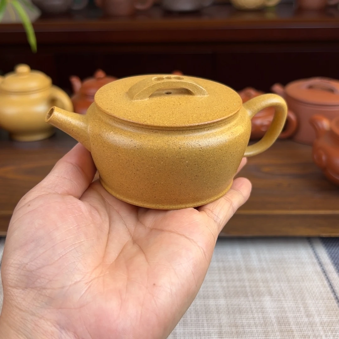 茶壶紫砂黄金段汉瓦全手微瑕150cc