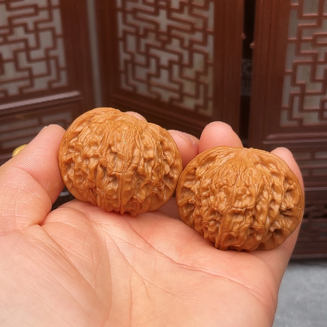 文玩核桃把件磨盘