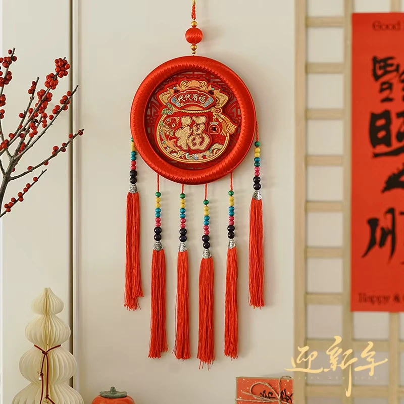 2025新年装饰挂件平安福镂空春节喜庆装饰挂件吉祥挂饰