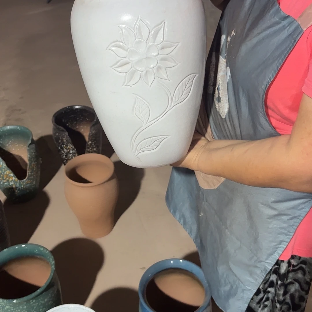 紫砂花盆口20高30一个