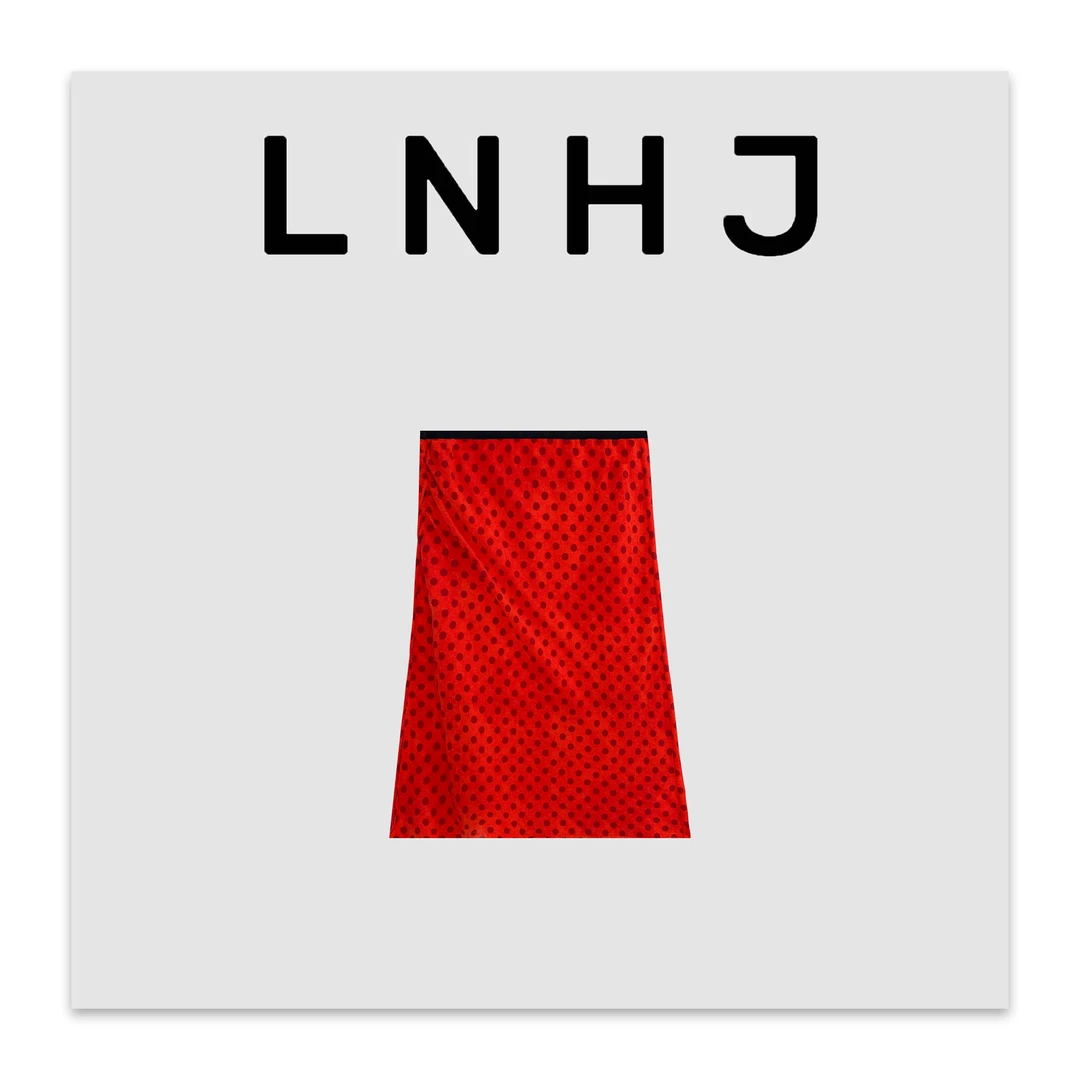 LNHJ【梦呓】高腰侧开叉复古红色暗纹波点半身裙（褶皱在右手边）