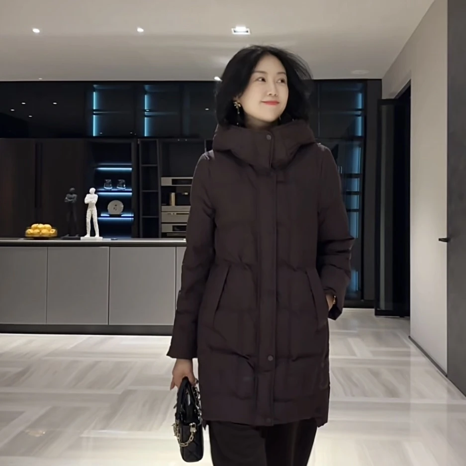 【90%白鹅绒】25年冬新款时尚百搭羽绒服女款长款外套213