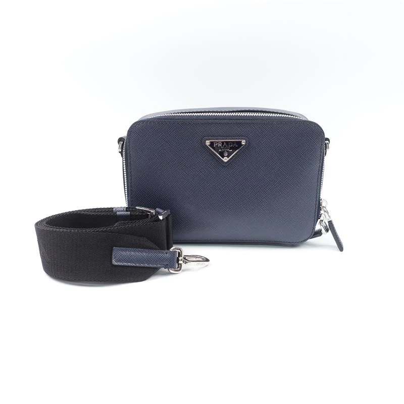 99新 Prada/普拉达 普拉达 蓝色牛皮单肩包T_ZY0000395514