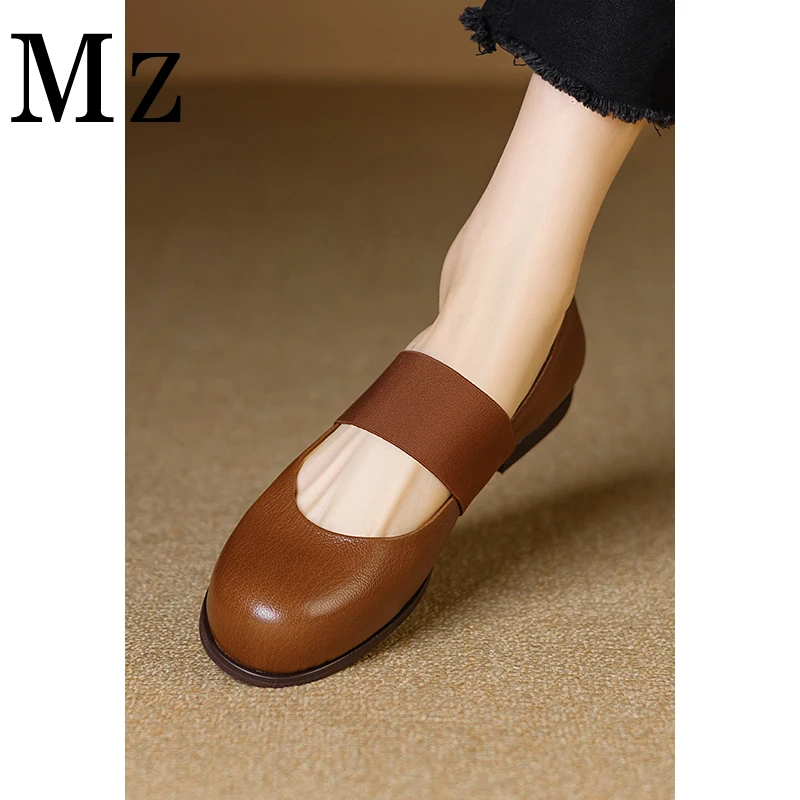 Mr.Zheng/1.5cm/法式芭蕾舞女单鞋夏季休闲平底玛丽珍鞋小皮鞋