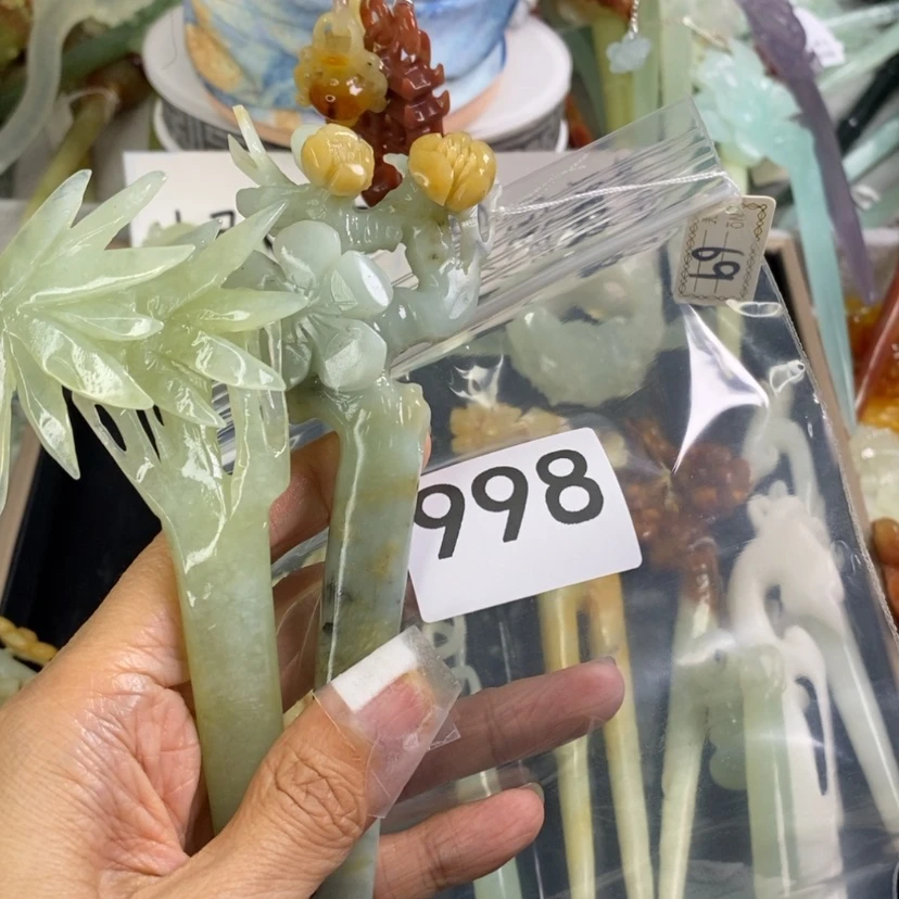 【闪购商品】岫玉发饰未镶嵌石***事