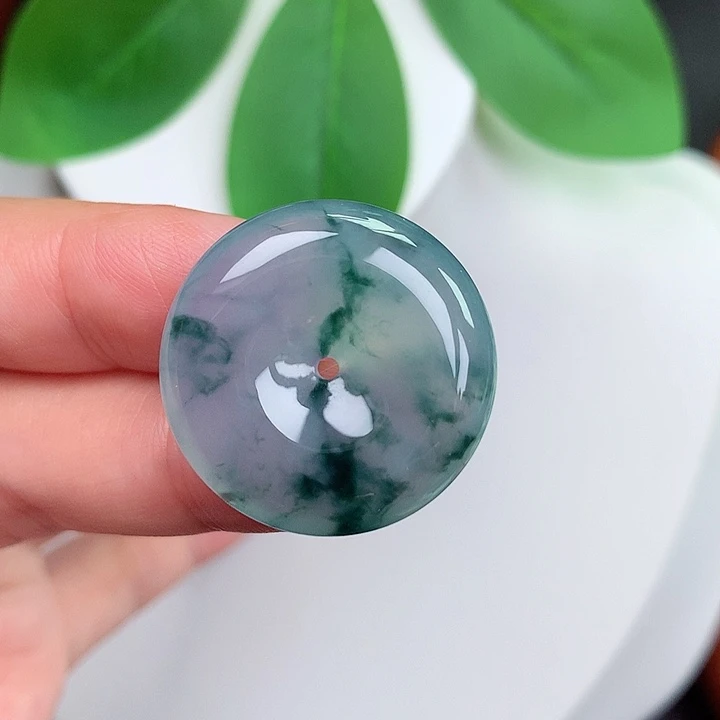 颈饰未镶嵌翡翠平安扣 24.3x6.4nm