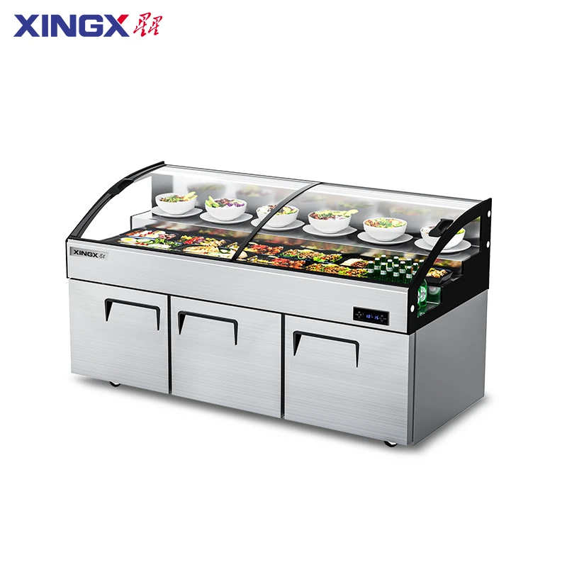 XINGX/星星三阶梯凉菜熟食卤菜烧烤商用冷藏展示保鲜柜冰柜
