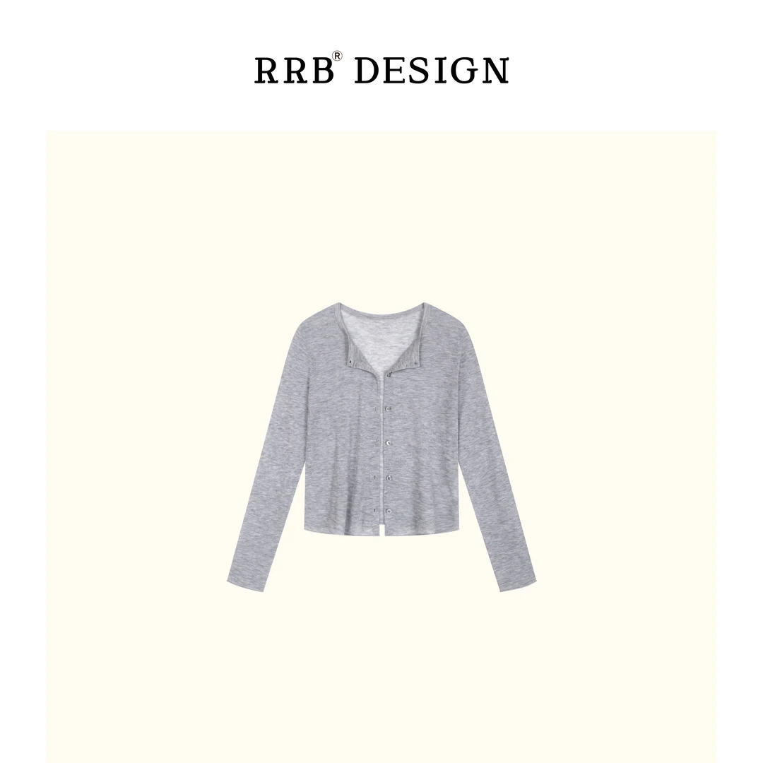 RRB Design「入春必备」美丽奴羊毛时髦松弛极简百搭长袖开衫