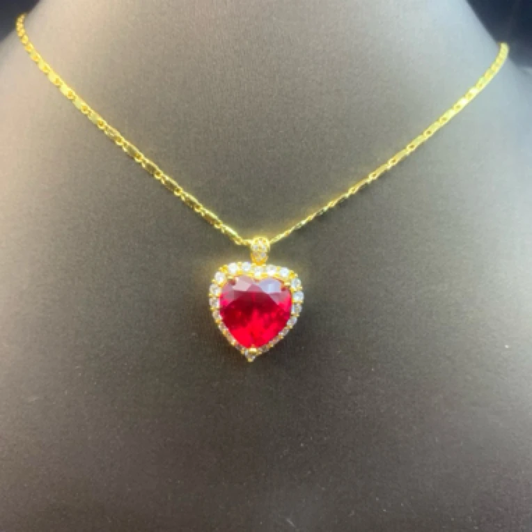 铜合金项链 53443轻奢系列项链气质时尚百搭红色经典