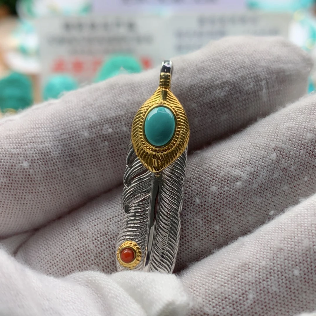 绿松石配饰银S925镶嵌