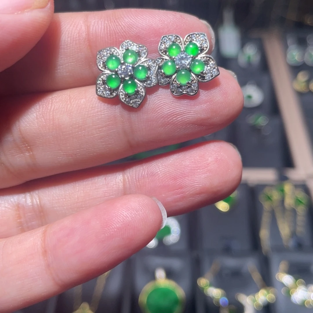 翡翠银S925镶嵌颈饰