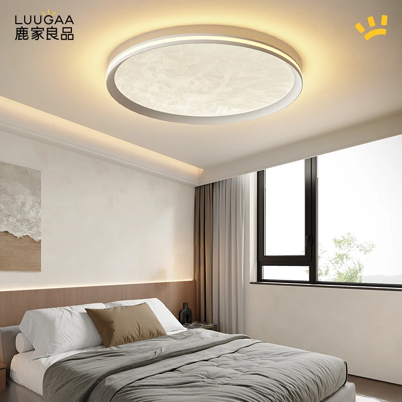 鹿家良品儿童房主卧室奶油风冰花现代简约全光谱护眼灯具2024新款