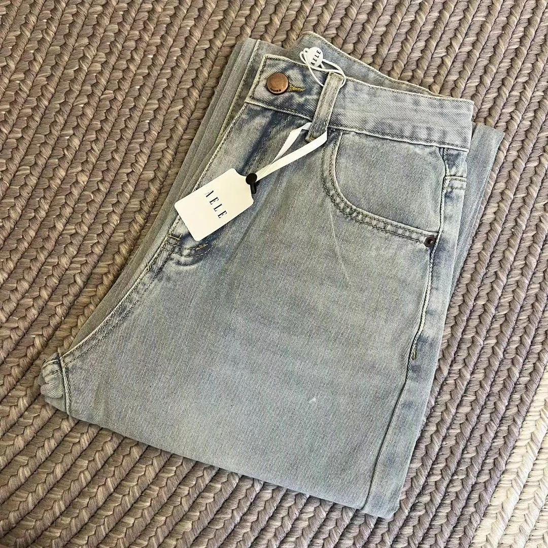 【龙哥专属】K8F26005D复古百搭水时尚直筒牛仔裤