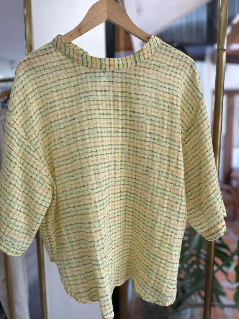 TAYA 泰国手工棉麻无袖衬衫