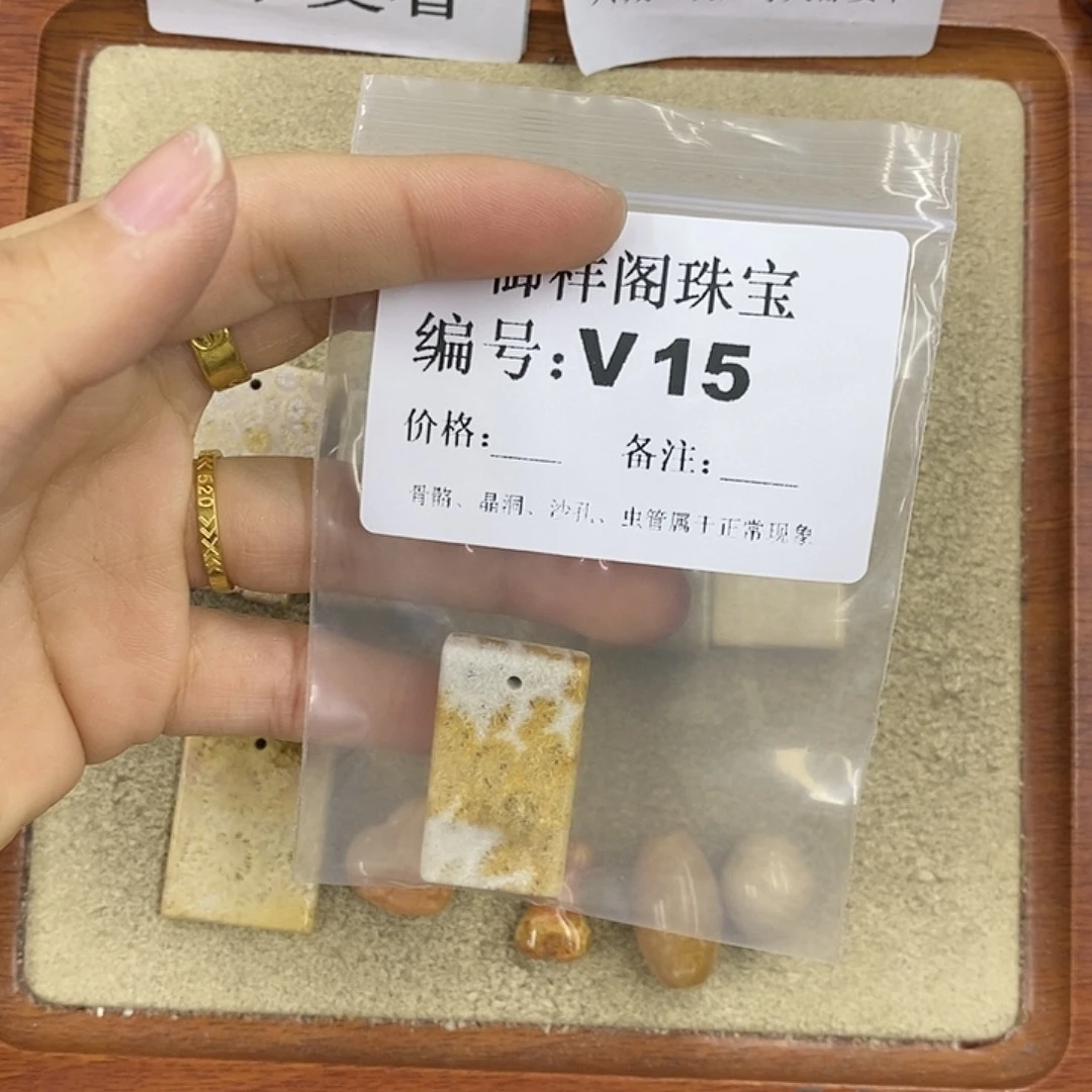 硅化珊瑚（珊瑚玉）颈饰未镶嵌蔚**空