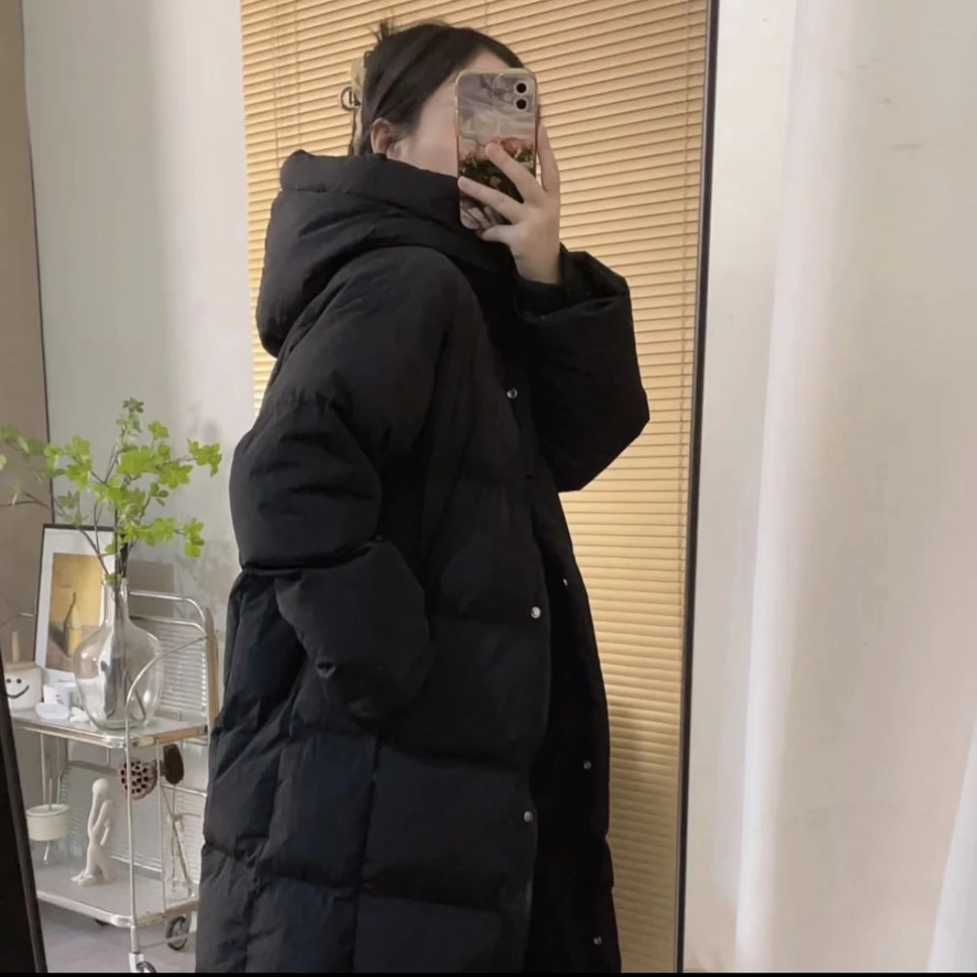 小个子中长款连帽保暖泡芙棉服119