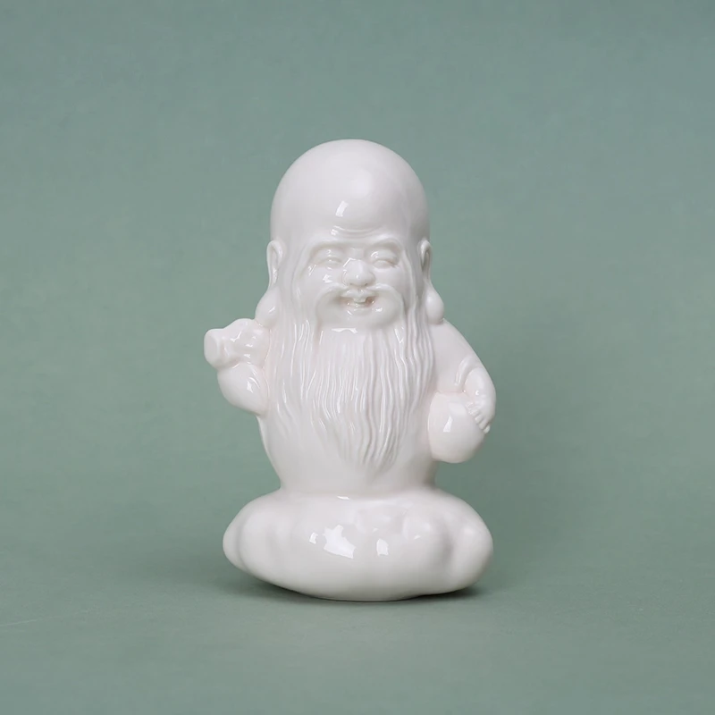 何白 孩儿红Q版无量仙翁摆件家居功夫茶具茶道茶宠摆件送礼礼盒装