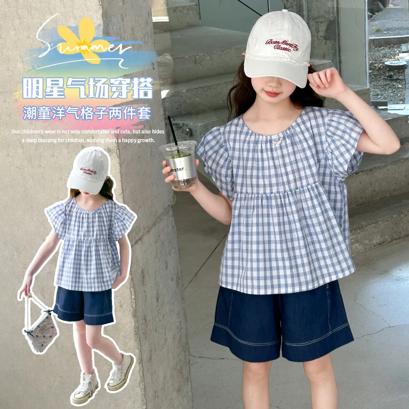 女童夏季短袖套装洋气时尚休闲薄款宽松中大童韩版洋气