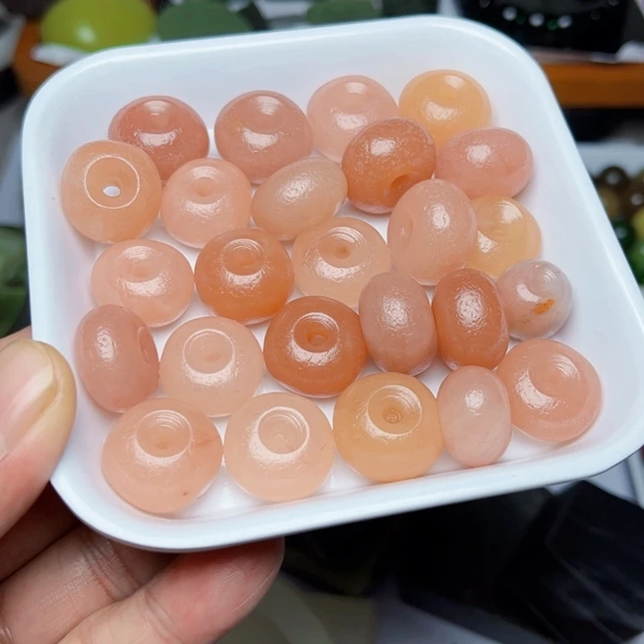 未镶嵌和田玉珠宝半成品老光橘皮纹 随机发一或挑一个