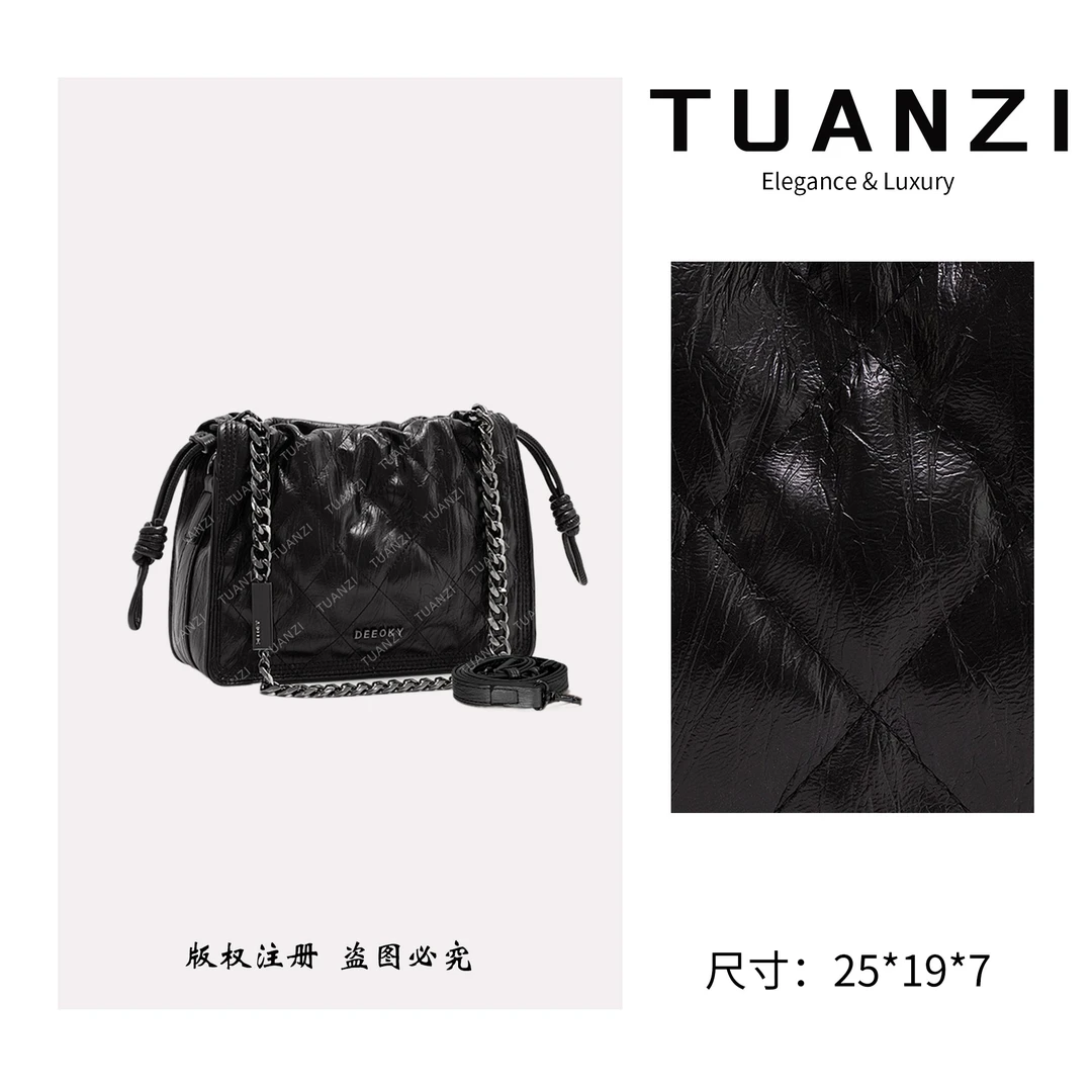 TUANZI『高端玩家』秋冬新款小众设计腋下包 ZT-D8059-猫眼暗黑色