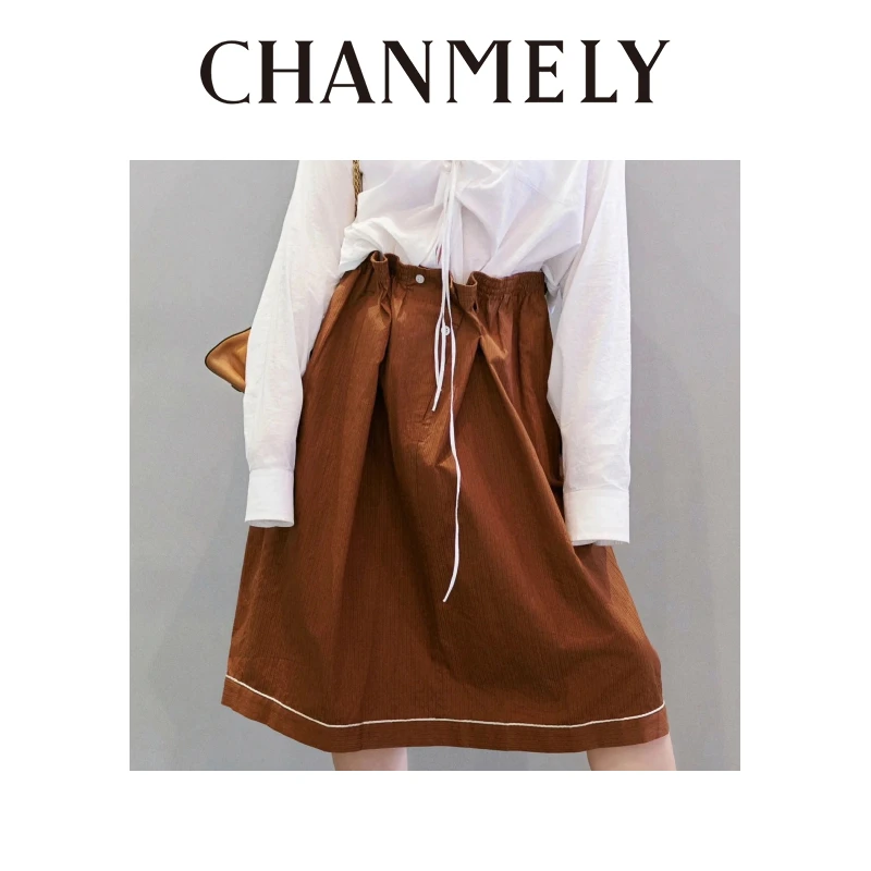 【CHANMITY】25/FW‘’意式慵懒‘’精致睡衣风时髦慵懒半身裙025734