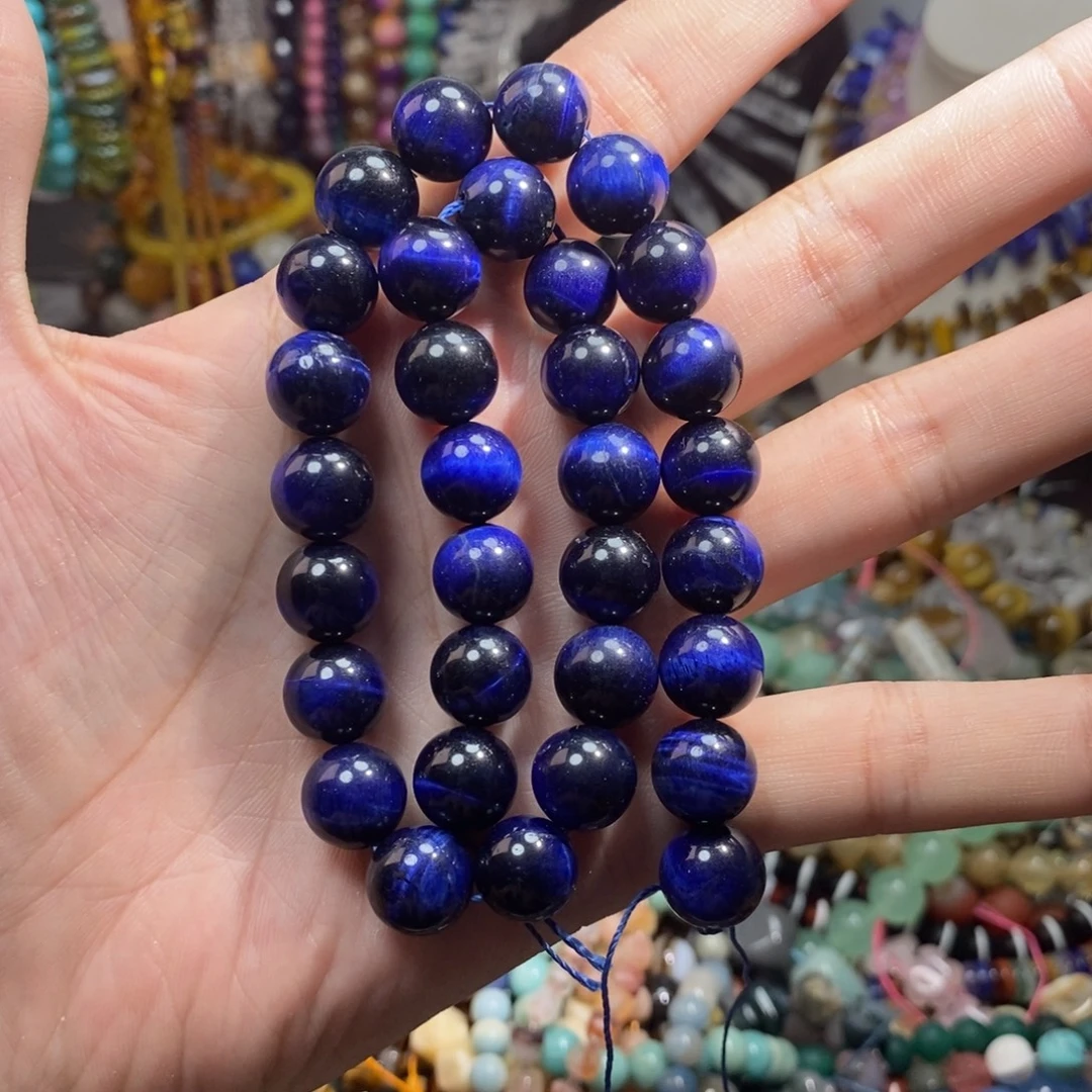 未镶嵌，宝蓝虎12mm，石英质玉