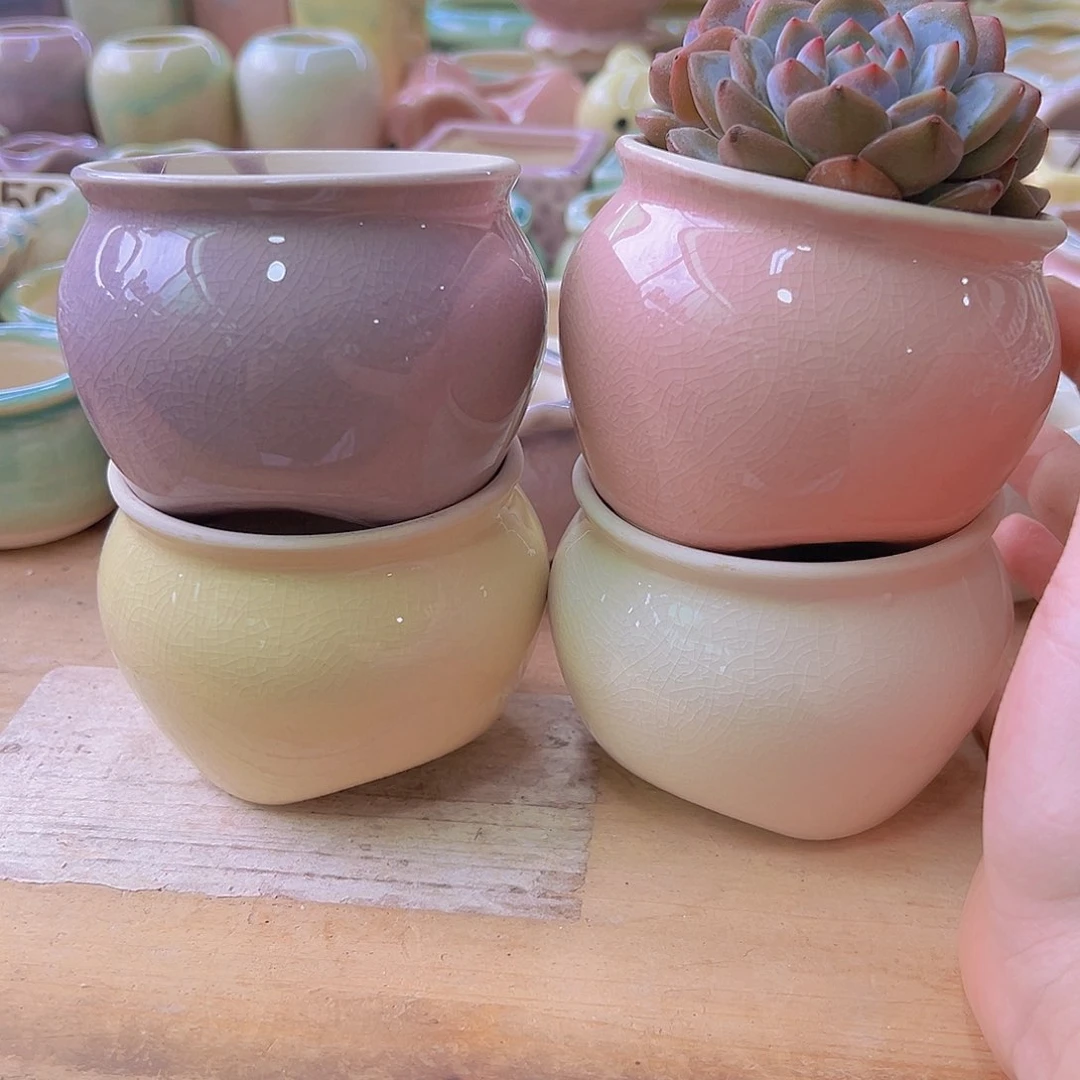 陶瓷花盆当场满12包邮