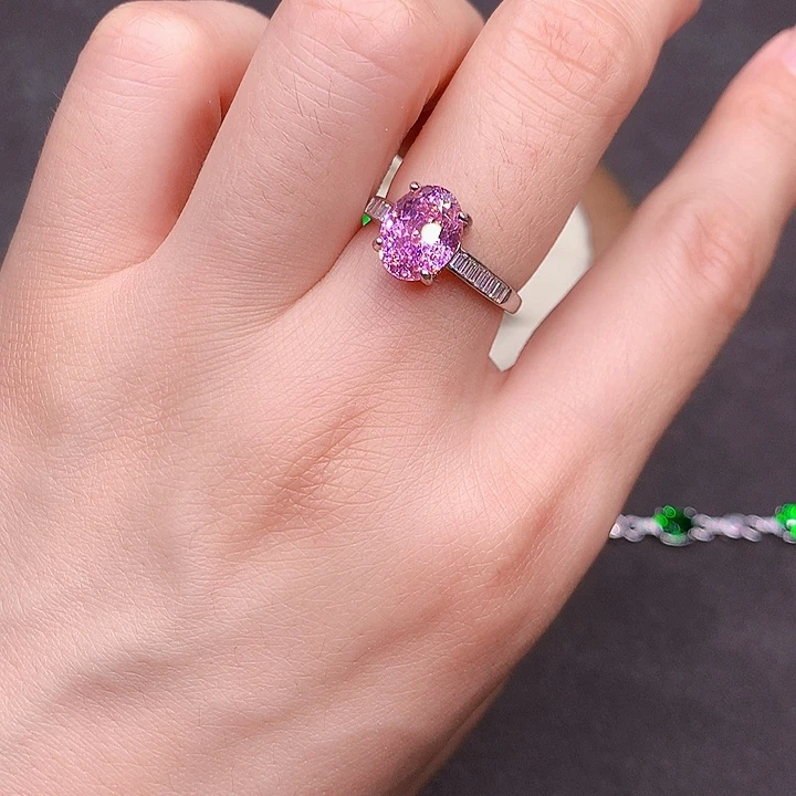 碧玺戒指银S925镶嵌