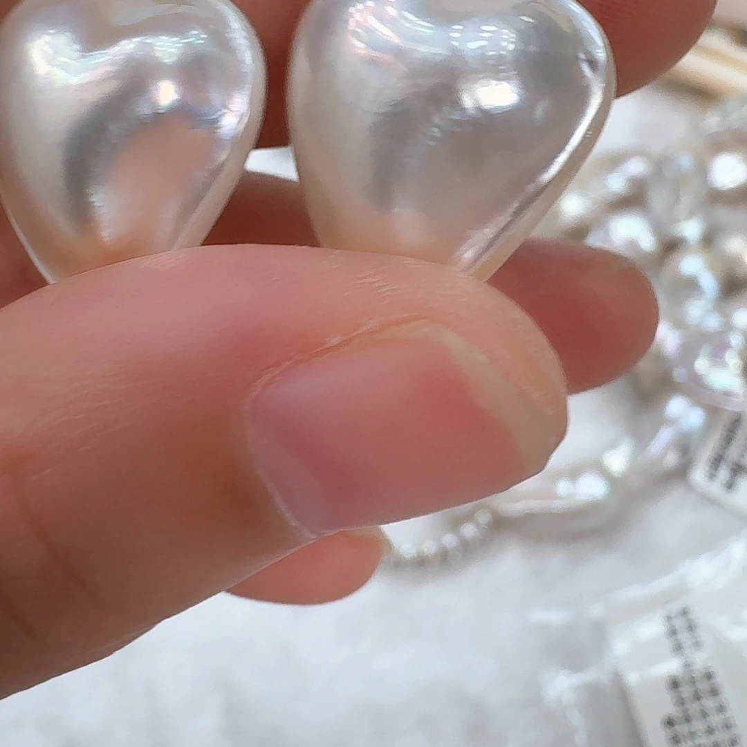 银S925镶嵌拼合珍珠（马贝珠）耳饰