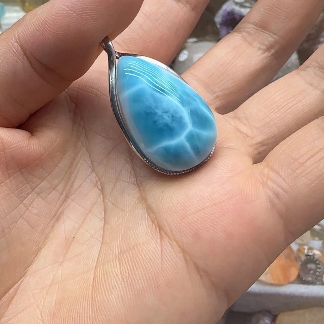 银S925镶嵌吊坠(不含链)水晶紫*