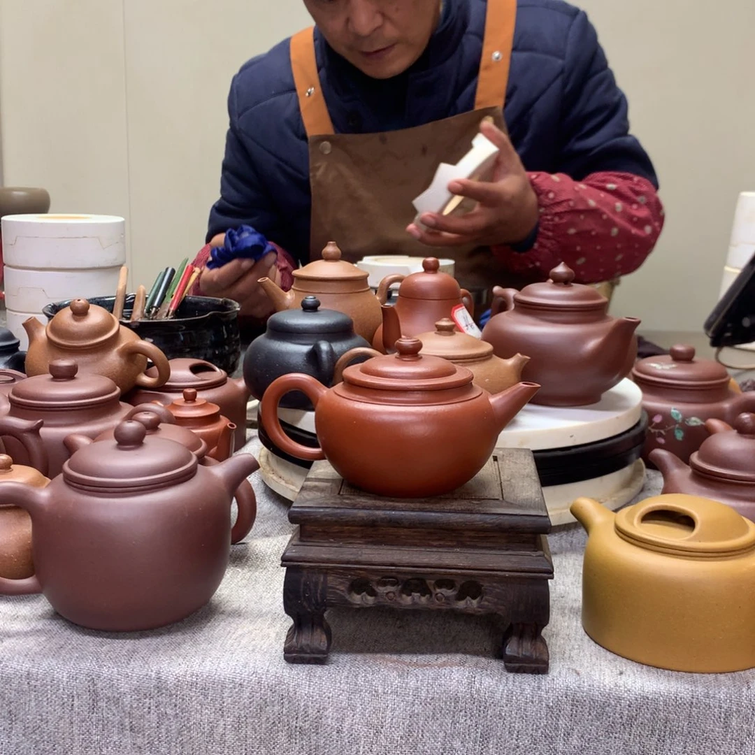 茶壶朱泥大亨水平150 C半手工制作