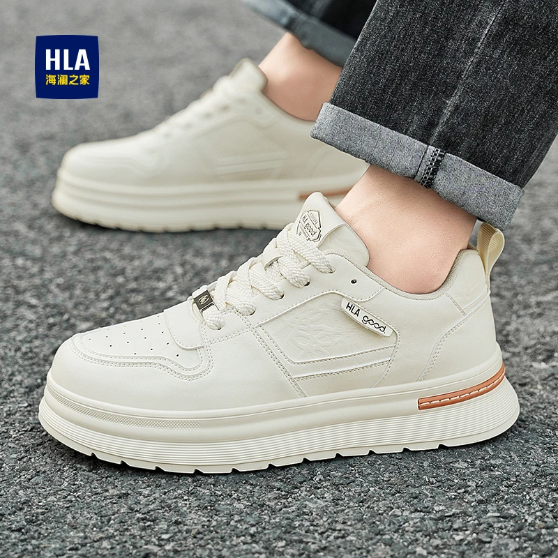 HLA/海澜之家男鞋2025正品爆款男鞋休闲潮流轻便板鞋低帮耐磨鞋男