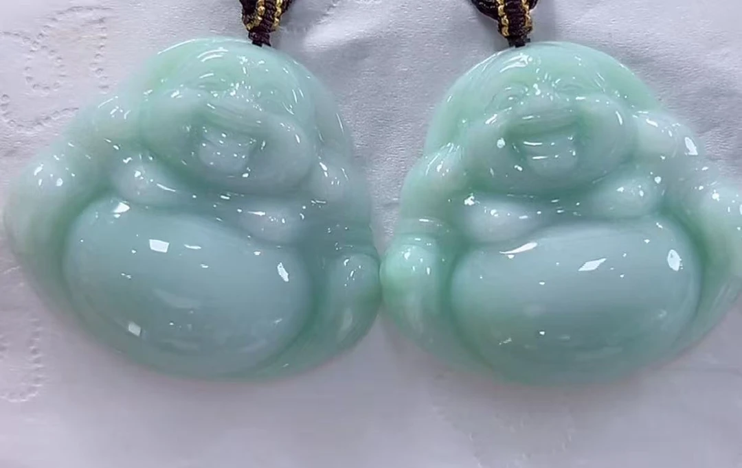 天然翡翠A货佛公（多样性发货只发一个）高49+宽50-54厚12+送绳