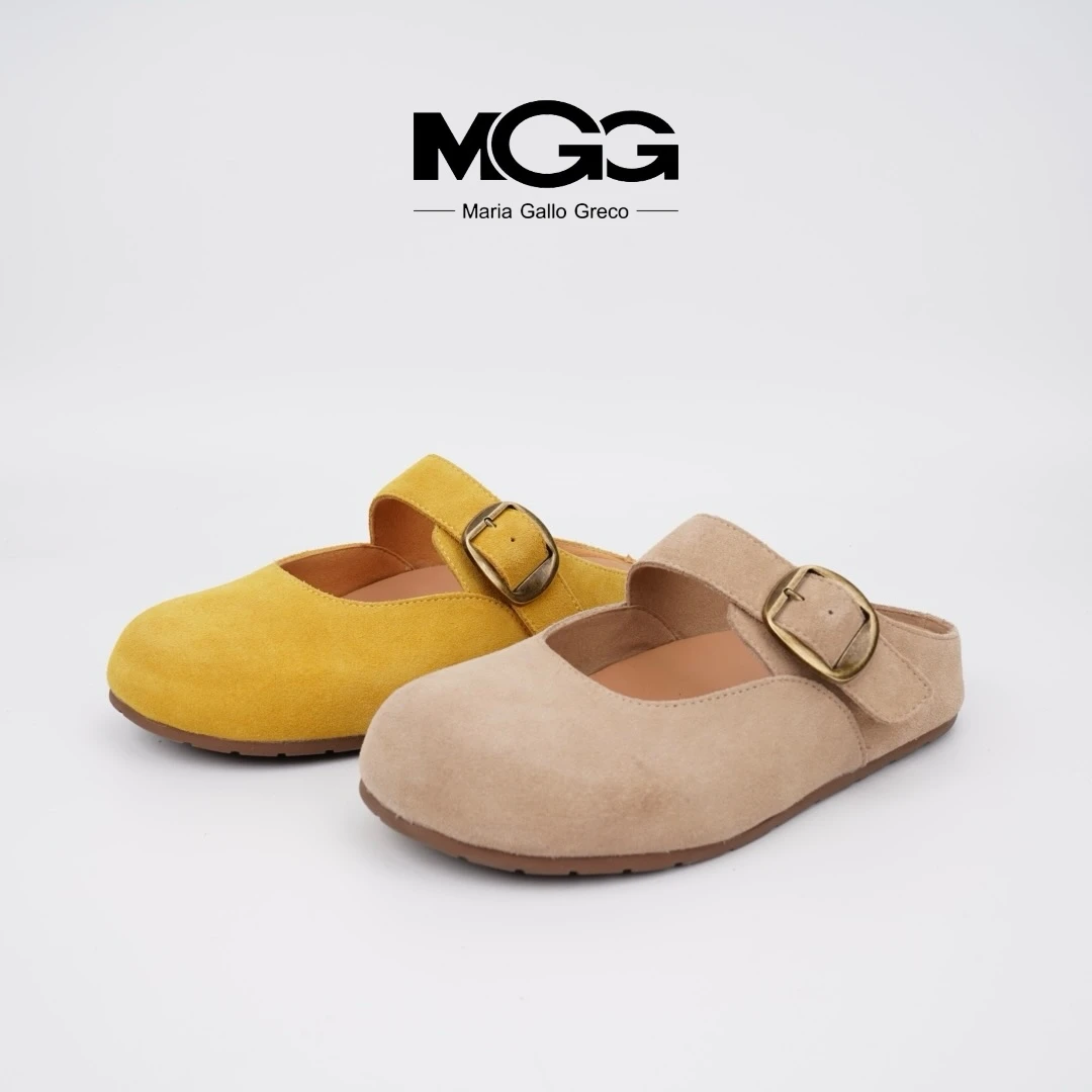 MGG-0660爆款舒适时尚休闲百搭简约软底包头真皮博肯半拖