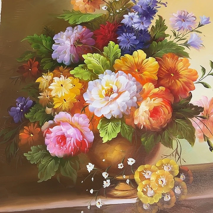 油画恭喜嘻嘻仔仔细细