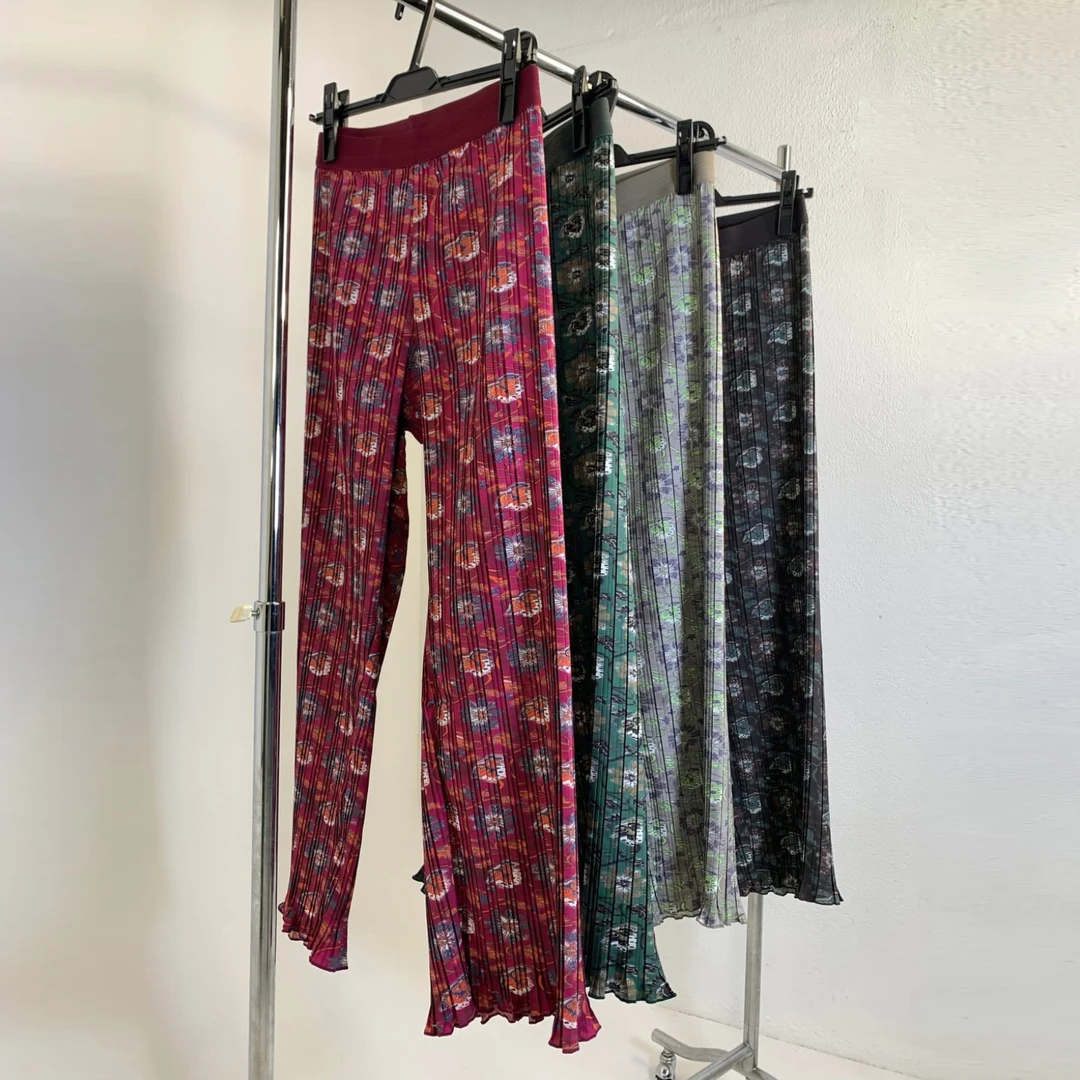 原单日单塔克邹百褶裤休闲裤