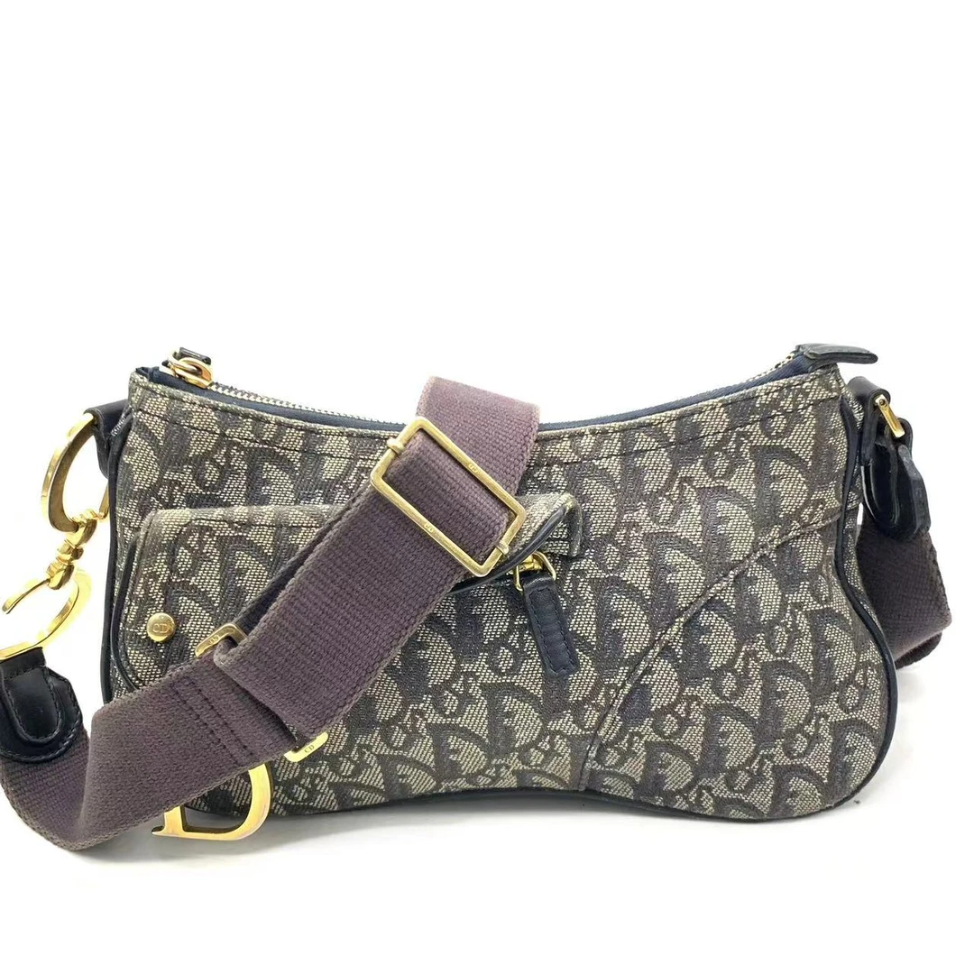 95新 DIOR/迪奥 蓝老花斜跨包